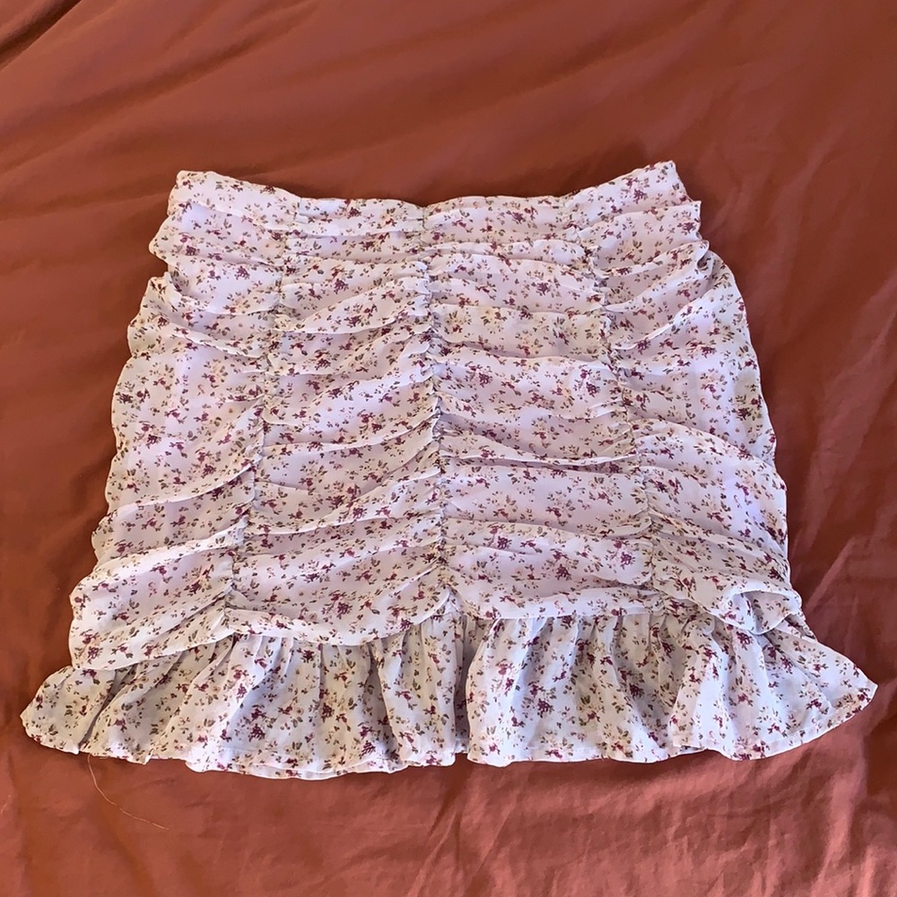 Free People Floral Mini Skirt